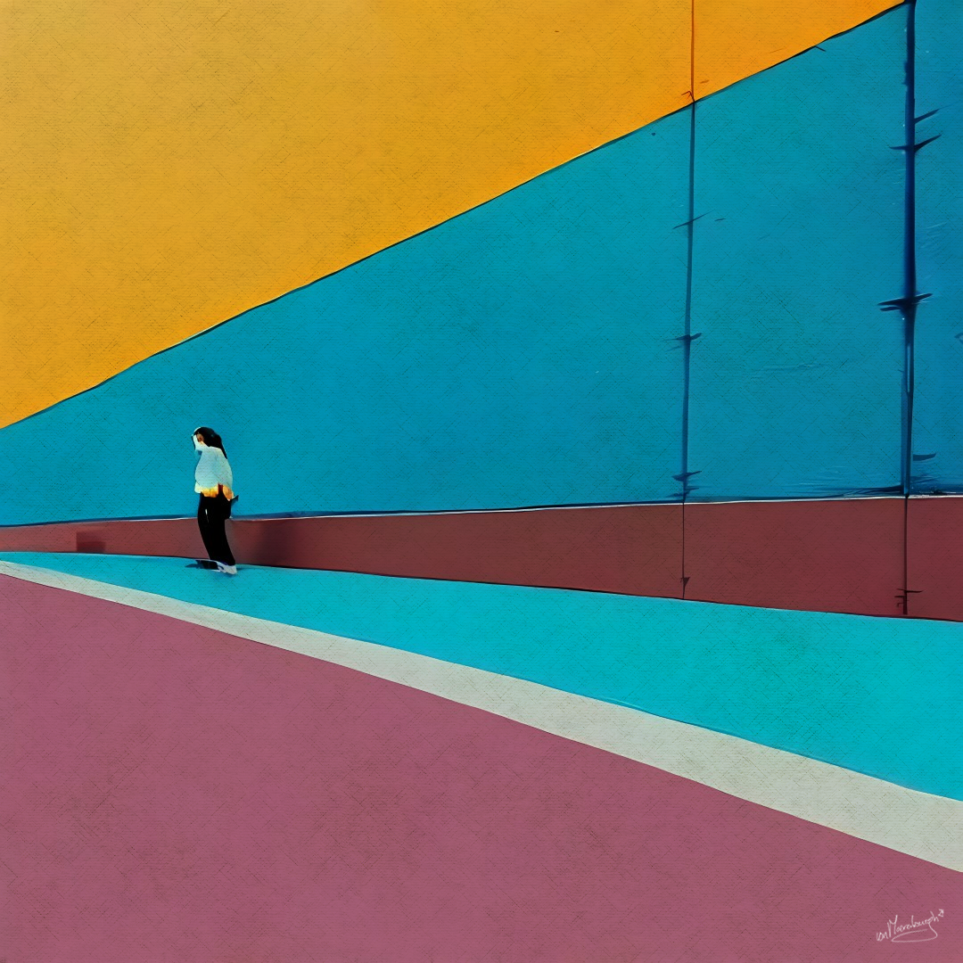 canvas painting modern art vonMoerenburgh Go LEFT